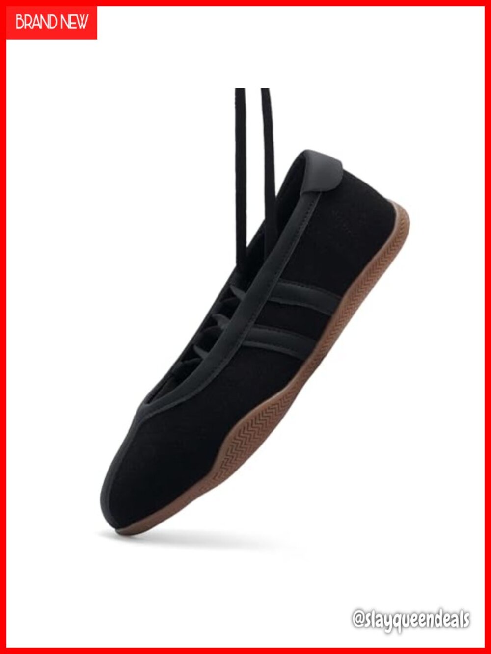 Mary Jane Lace Up Ballet Flats Comfortable Walking Sneakers Faux Suede